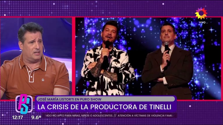 José María Listorti en Puro Show (Foto: captura de eltrece).